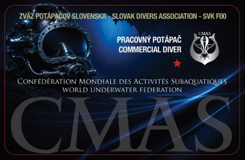 Preukaz CMAS pracovný potápač
